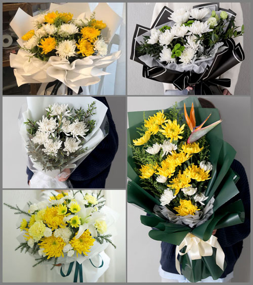 广东江门市台山市冲蒌镇竹洛村白事花束代送